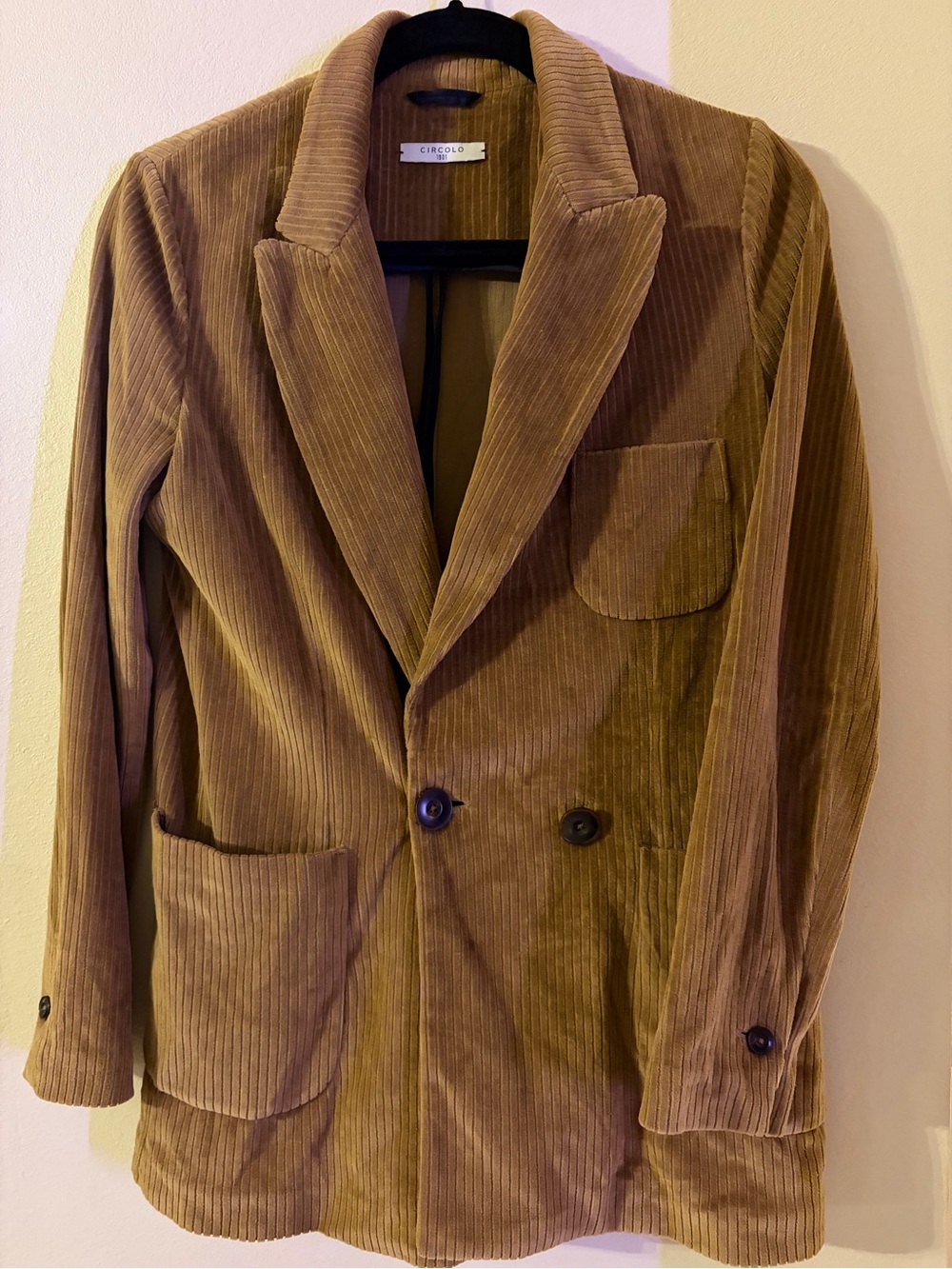 Circolo 1901 premium cordouroy caramel color wide wale women’s blazer Sz 42 US S